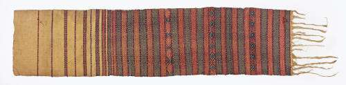 Baby Carrier, early to mid 20th Century
Tujia culture; Guizhou Province, China
Cotton and fib…