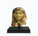 Mummy Mask, 332 BCE - 330 CE
Egypt, Africa 
Linen, plaster, gold leaf and pigment; 15 × 12 3/…