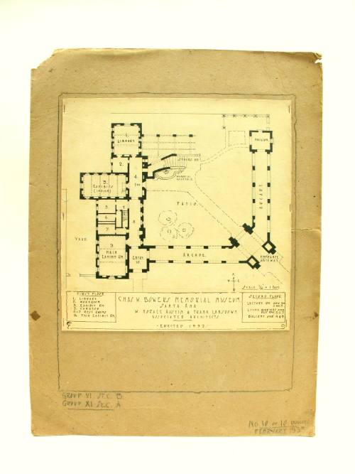 The Original Plans for the Bowers Museum, 1933
Santa Ana, CA
Ink on paper and cardboard; 24 x…