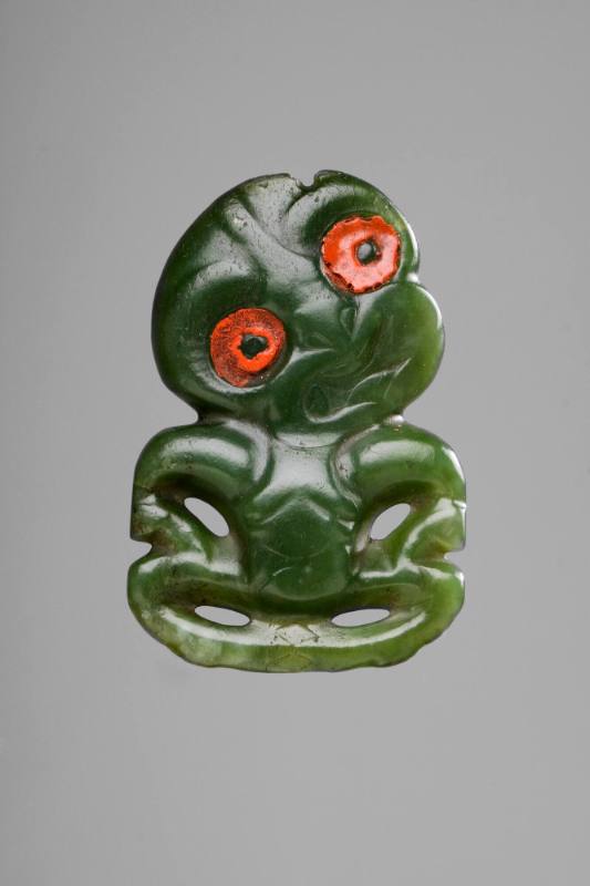 Amulet (Hei Tiki), 18th Century
Māori culture; New Zealand, Polynesia, Oceania
Nephrite and s…