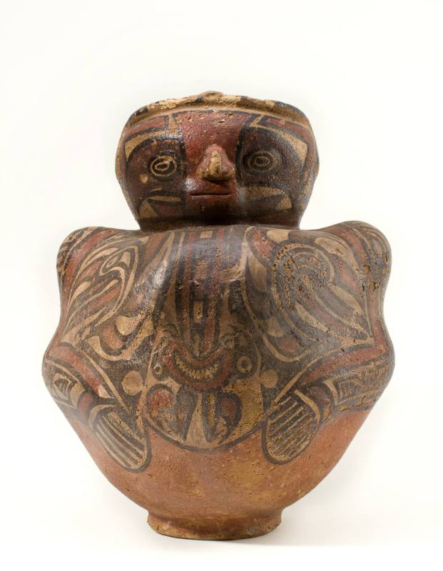 Vessel in Human Form, 600- 800 A.D.
Conte style; Panama
Ceramic and paint; 12 3/4 × 10 1/2 × …