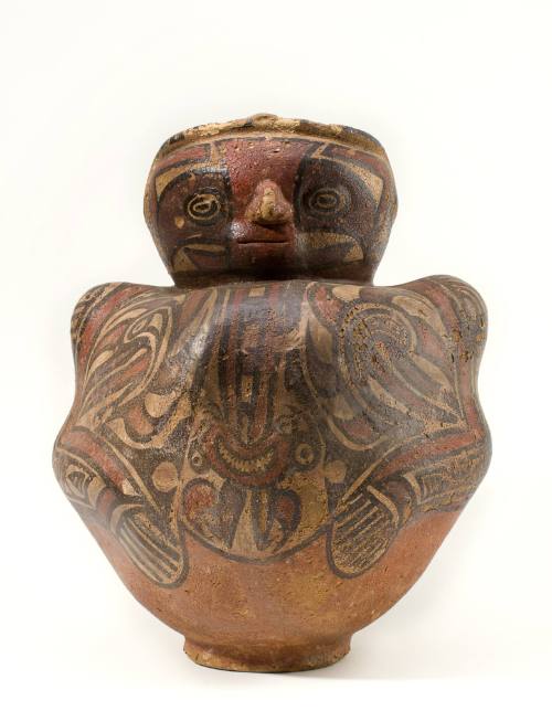 Vessel in Human Form, 600- 800 A.D.
Conte style; Panama
Ceramic and paint; 12 3/4 × 10 1/2 × …