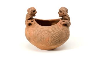 Bowl, 1200-1500 CE
Taíno culture; Dominican Republic, Caribbean
Ceramic; 6 1/4 × 6 1/2 × 5 1/…