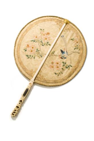 Embroidered Fan with Carved Handle, Qing Dynasty (c. 1800-1876 A.D.)
Han people;China
Ivory a…