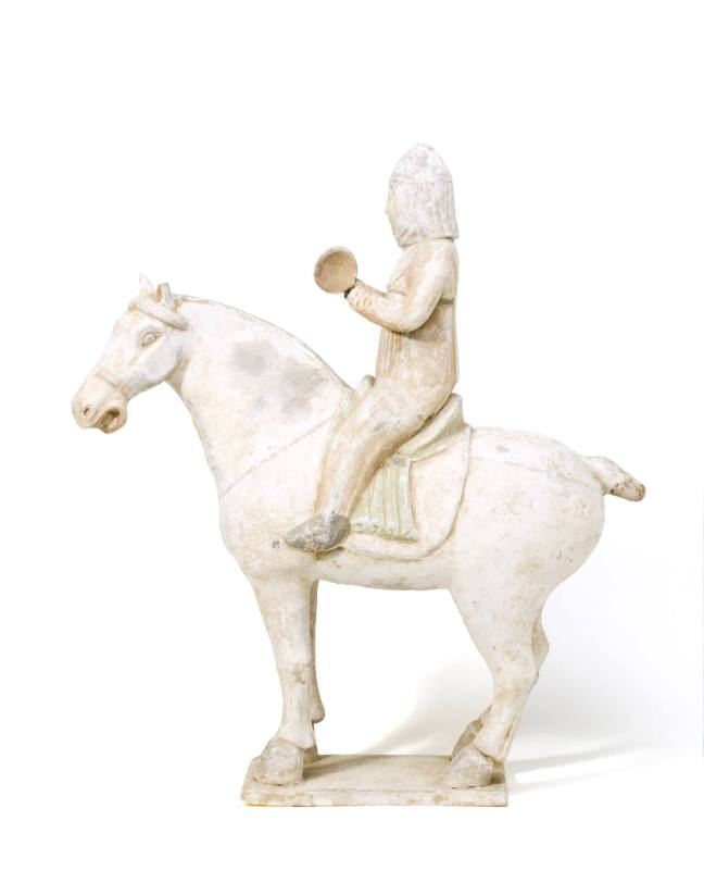 Figure on Horseback, Six Dynasties (220-589 A.D.)
Han people;China
Terra cotta and paint; 17 …