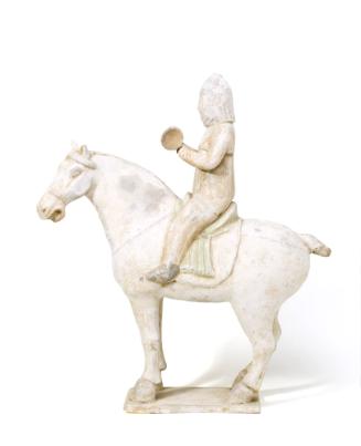 Figure on Horseback, Six Dynasties (220-589 A.D.)
Han people;China
Terra cotta and paint; 17 …