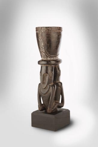 Betel Nut Mortar (Dap Dap), 20th Century
Papua New Guinea, Melanesia
Wood and lime powder; 8 …