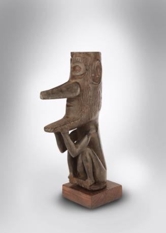 Betel Nut Mortar (Dap Dap), 20th Century
Papua New Guinea, Melanesia
Wood; 9 3/4 × 2 1/2 × 4 …