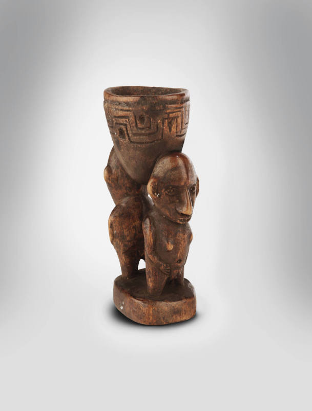 Betel Nut Mortar (Dap Dap), 20th Century
Papua New Guinea, Melanesia
Wood; 5 1/4 × 3 × 1 3/4 …