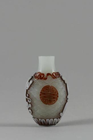 Snuff Bottle with Longevity Character (Shou), Qing dynasty (1644-1911)
China
Peking glass; 2 …