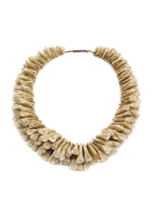 Human Tooth Necklace (Vuasagale), 18th to 19th Century
Fiji, Melanesia
Human teeth, twine and…