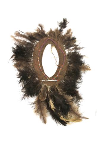 Headdress (Enkuraru), 20th Century
Maasai culture; Tanzania
Leather and ostrich feathers; 24 …