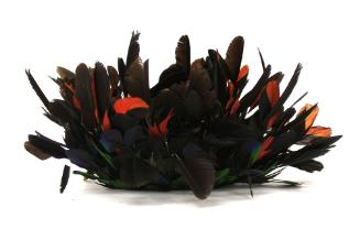 Headdress, mid to late 20th Century
Highland area, Papua New Guinea, Melanesia
Feathers and f…