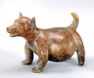Standing Dog, 200 BCE - 300 CE
Colima Shaft Tomb peoples; West Mexico
Ceramic and pigment; 7 …