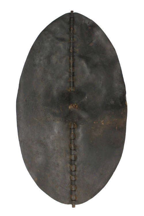 Shield, late 19th Century
probably Sukuma culture; Tanzania 
Leather and wood; 46 7/8 × 26 × …