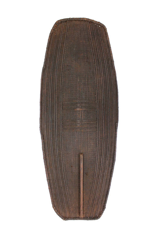 Shield, 20th Century
Zande culture; Democratic Republic of the Congo
Split rattan cane and wo…