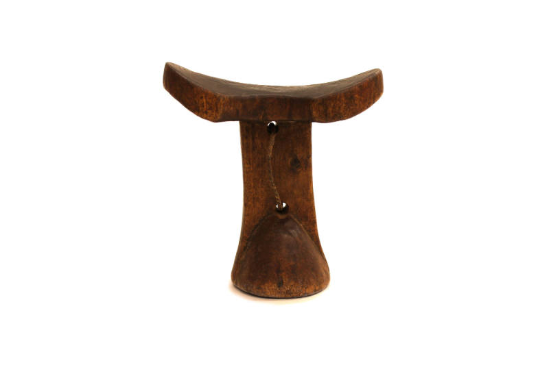 Headrest, 20th Century
probably Turkana culture; Kenya
Wood and leather; 6 1/2 × 6 × 3 1/8 in…