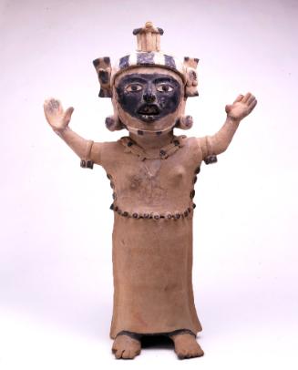 Standing Female Figure, c. 300-550 A.D.
Remojadas culture; Veracruz, Mexico
Ceramic and black…