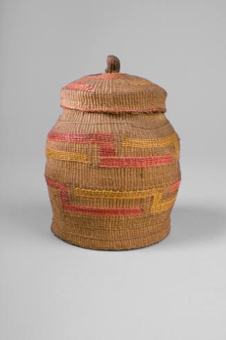 Basket, 1800s-1900s
Tlingit people; Alaska
Spruce root; 6 1/4 x 4 1/2 in. 
2337a,b
Gift of …