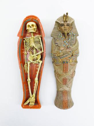 Miniature King Tut Sarcophagus, 1930s
Claire Doret or Hygia May; Los Angeles, California
Cera…