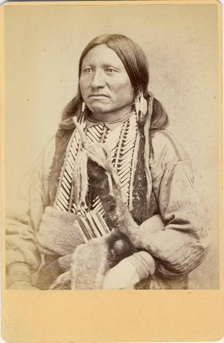 Chief Kicking-Bird, c. 1858
William S. Soule (American, 1836-1908)
Paper; 6 1/2 x 4 1/4 in.
…