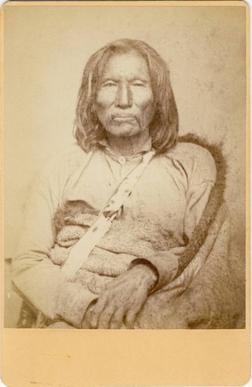 Chief Satank, or Sitting Bear, c. 1858
William S. Soule (American, 1836-1908)
Paper; 6 1/2 x …