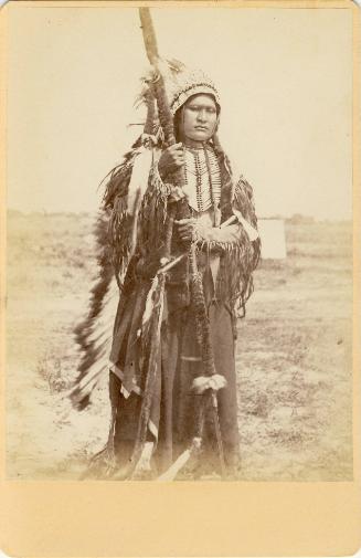 Chief Powder Face, c. 1858
William S. Soule (American, 1836-1908)
Paper; 6 1/2 x 4 1/4 in.
8…