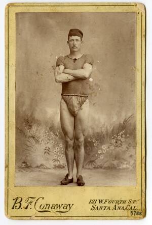 Tom Morris, Sprinter, c. 1890
B.F. Conaway Studios, Santa Ana, California
Albumen print on bo…