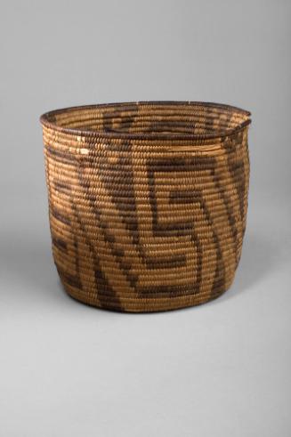 Basket, date unknown
Pima people; Southern Arizona
Willow and devil's claw; 7 x 8 in.
8536
…