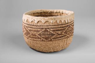 Basket with Buckskin and Beads Around Rim, unknown date
Wasco people; Oregon
Native Indian he…