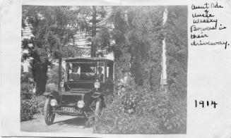 Aunt Ada and Uncle Wesley Bowers in Their Driveway, 1914
Unknown photographer; Santa Ana, Cali…