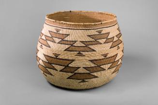 Basket with Stepped Geometrical Design, c. 1925
Yurok, Karok or Hupa culture; Lower Klamath Ri…