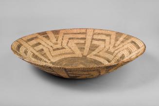 Basketry Tray, date unknown 
Pima people; Southern Arizona
Willow, tule and devil's claw; 3 1…
