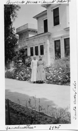 Ada E. Abbott Bowers and Helen E. Abbott Reed, 1925
Unknown Photographer; Santa Ana, Californi…