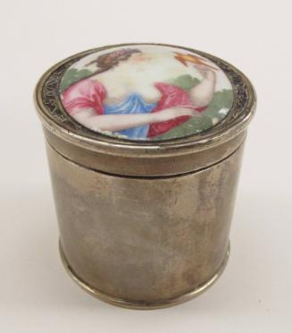 Opium Container, early 20th Century
China
Silver and porcelain; 1 7/8 × 1 7/8 in.
2010.6.6a,…