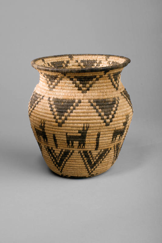Basket, c. 1920
Western Apache people; Arizona
Willow, cottonwood, and devil's claw; 8 x 7 1/…