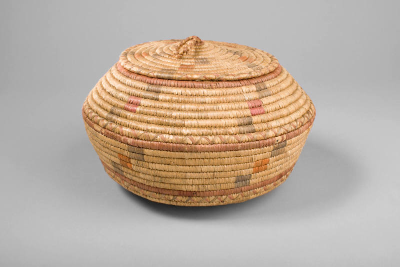 Basket, unknown date
Inuit people; Alaska
Native grasses; 6 1/2 x 10 1/2 in.
20835a,b
Gift …