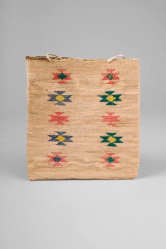 Bag with Leather Strap Handle, unknown date
Nez Perce people; Oregon
Hemp, corn husk, yarn an…