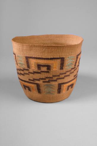 Basket, unknown date
Tlingit people; Alaska
Spruce root and maidenhair fern stem; 5 3/4 x 7 i…