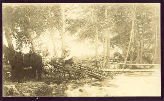 Santiago Canyon Crossing
Unknown photographer; Orange County, California
Photograph; 8 x 5 in…