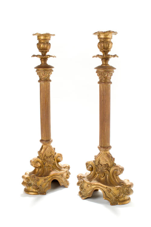 Candlesticks, late 19th Century
Orange County, California
Gilt copper; 18 3/4 in.
8002 and 8…