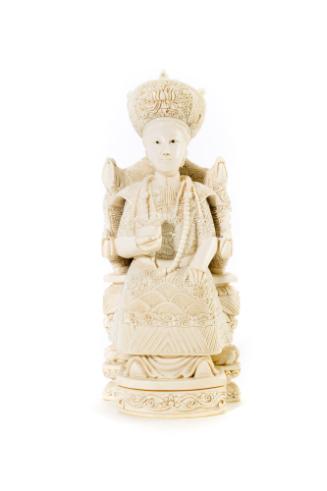 Figure of an Empress, 20th Century
Han people;China
Ivory and ink; 7 1/8 x 3 1/8 in.
2005.9.…