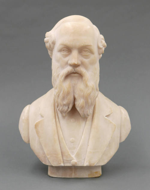Bust of David Hewes, 1877
Giuseppe Andreoni (Italian, c. 1825-1894); Pisa, Italy
Marble; 13 x…