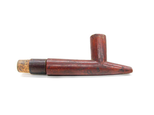 Red Colored Pipe, unknown date
Winnebago people; North America
Catlinite and wood; 1 x 6 x 5/…