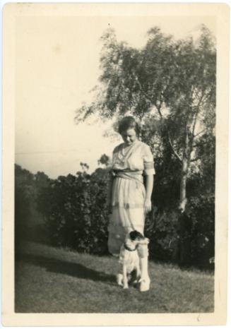 Alice Whitaker Johnson and Bobbie, 1921
Unknown photographer; Los Angeles, California
Photogr…