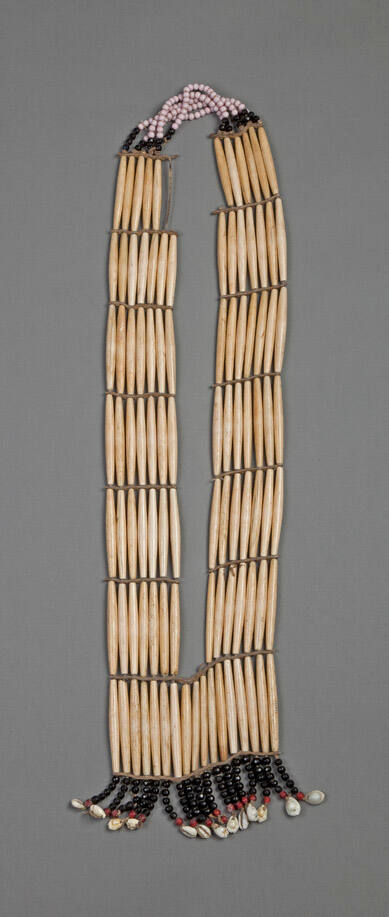 Woman's Long Bone Bead Necklace, c. 1890
Lakota culture; The Great Plains
Plains cow bone bea…