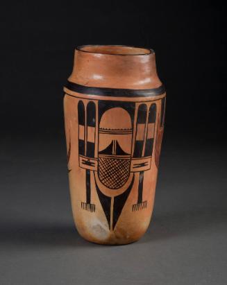 Vase, c. 1920
Hopi culture; Arizona
Clay and pigment; 9 3/4 x 5 in.
20212
Gift of Mary J. N…