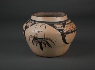 Olla, c. 1900-1910
Hopi people; Arizona
Ceramic; 10 1/2 x 14 3/8 in.
F80.1.1
Gift of Mr. an…