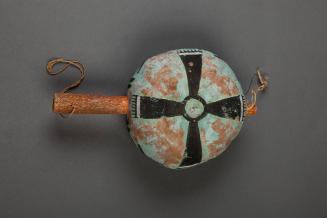 Dance Rattle, c. 1950
Hopi culture; Arizona
Gourd, wood, pigment, cotton string and pheasant …