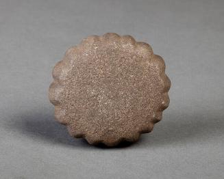 Cogged Stone, date unknown
Millingstone Horizon culture; Southern California
Stone; 3 × 3 × 1…